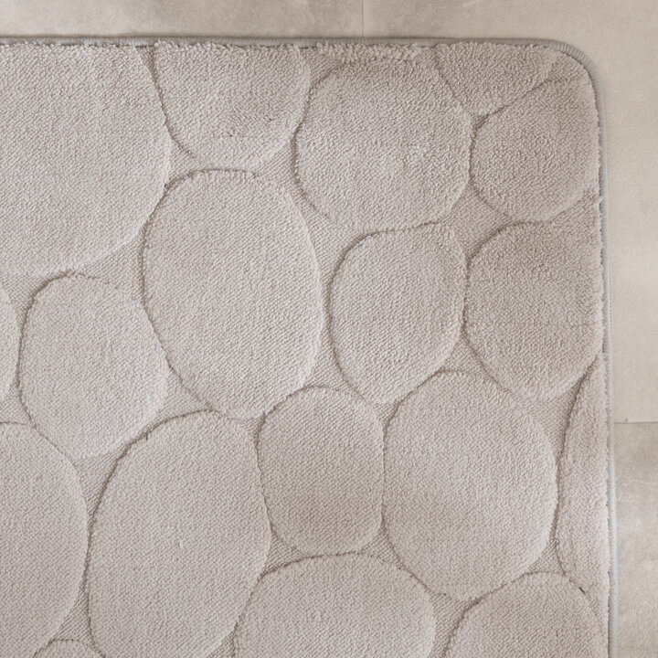 Tapis d'extérieur rond à fleurs - Cassie Pebbles Taupe - 3