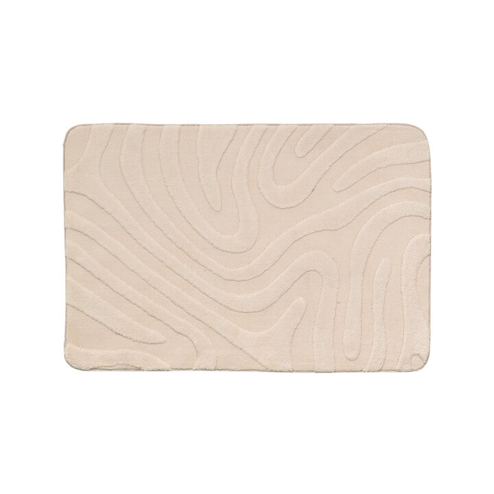 Tapis d'extérieur rond à fleurs - Cassie Shapes Beige