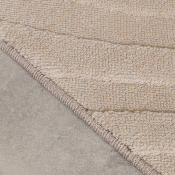 Tapis d'extérieur rond à fleurs - Cassie Shapes Beige - 4