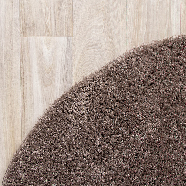 Tapis rond à poils longs - Lofty Taupe - 6