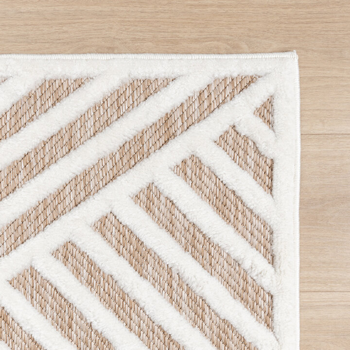 Tapis persan - Nori Lines Blanc/Taupe - 4