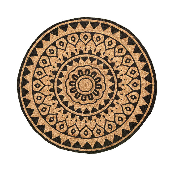 Tapis rond en jute - Henna Ayda Naturel - 1
