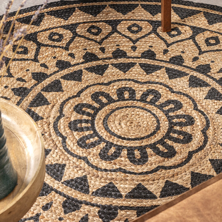 Tapis rond en jute - Henna Ayda Naturel - 2