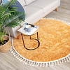 Tapis rond à poils longs - Lofty Fringe Jaune - thumbnail 3
