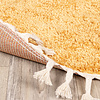 Tapis rond à poils longs - Lofty Fringe Jaune - thumbnail 5