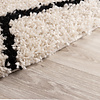 Tapis rond à poils longs - Grand Diamond Crème/Noir - thumbnail 5