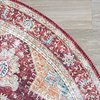Tapis vintage rond - Azara Rouge - thumbnail 4
