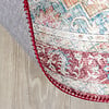 Tapis vintage rond - Azara Rouge - thumbnail 6