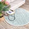 Tapis rond à poils longs - Lofty Fringe Bleu Clair - thumbnail 3