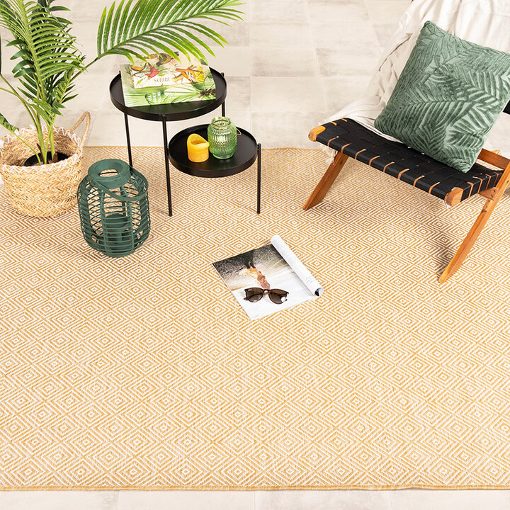Tapis d'extérieur - Summer Tile Jaune - 3