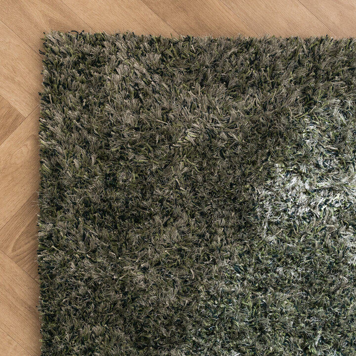 Tapis shaggy rond - Grace Vert - 4