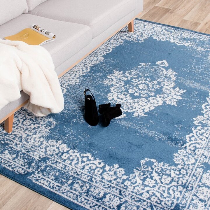 Tapis vintage - Adore Medaillon Bleu