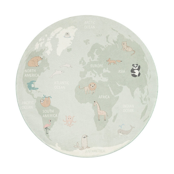 Tapis à fleurs - Globe Menthe - 1