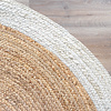Tapis en jute - Fair Rond Naturel/Blanc - thumbnail 5