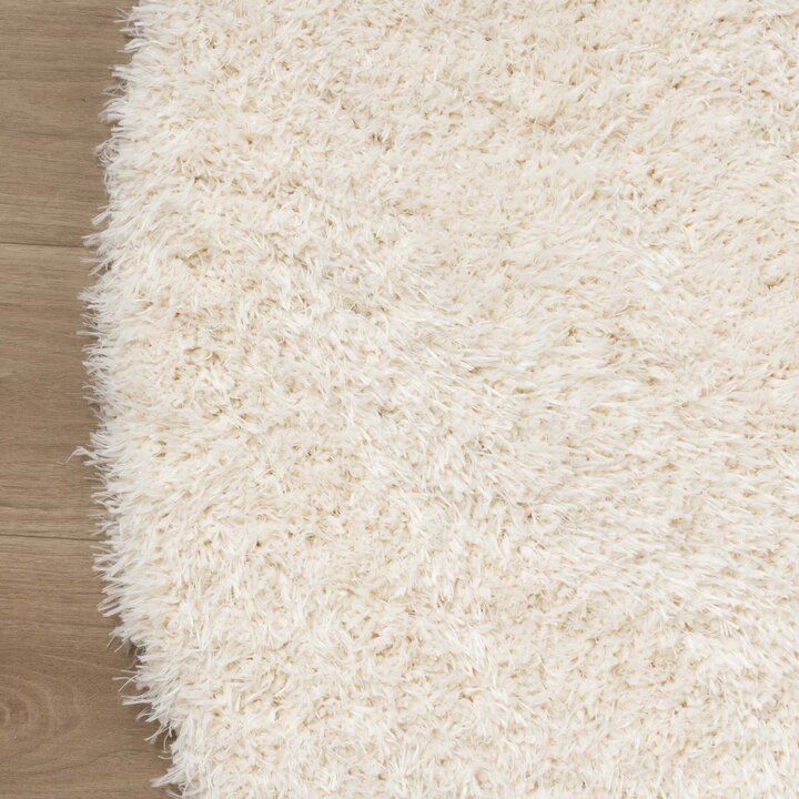 Tapis shaggy ovale - Blaze Blanc - 5