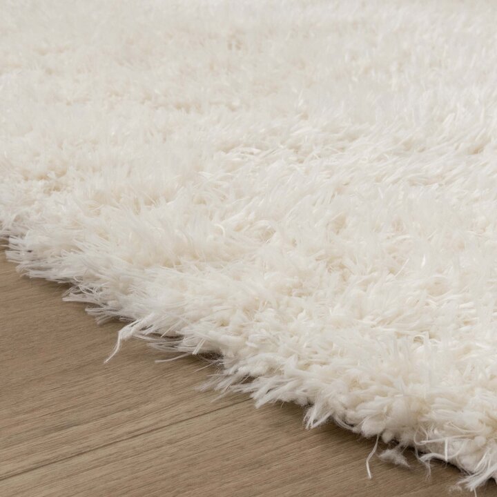 Tapis shaggy ovale - Blaze Blanc - 6