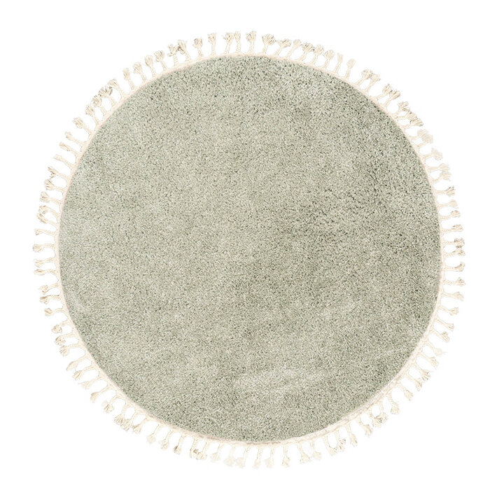Tapis rond à poils longs - Lofty Fringe Menthe - 1