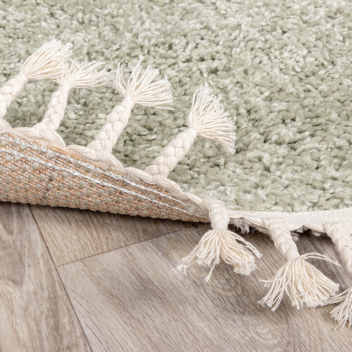 Tapis rond à poils longs - Lofty Fringe Menthe - 5