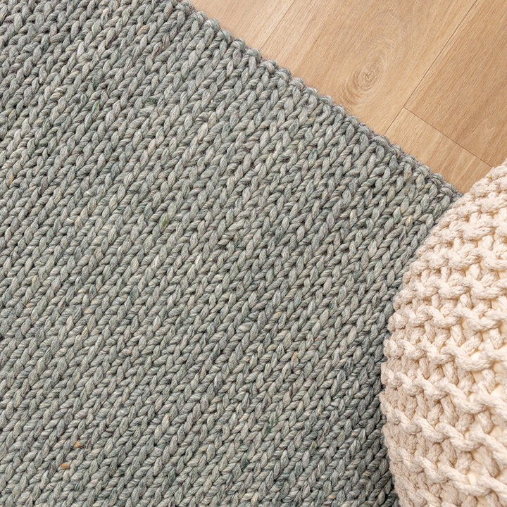 Tapis en laine - Twist Vert - 4
