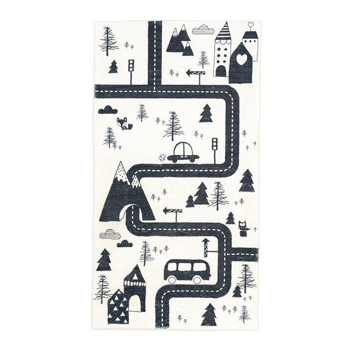 Tapis de Couloir vintage - Dex Trail Noir - 1