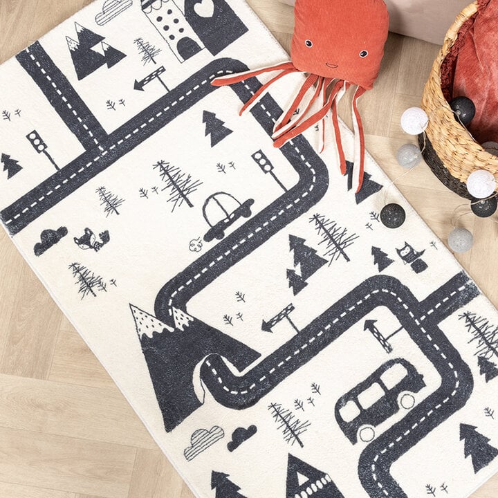 Tapis de Couloir vintage - Dex Trail Noir - 2