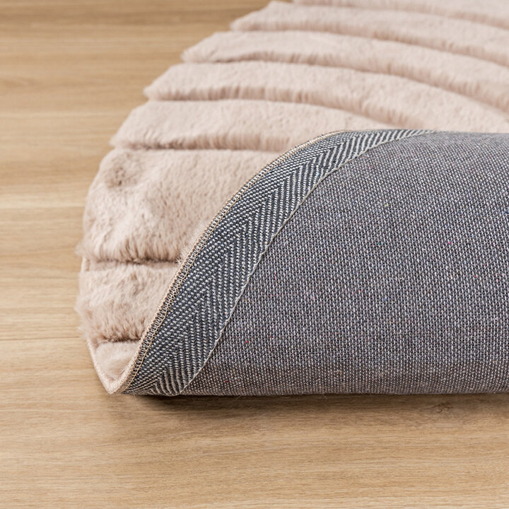 Tapis rond à poils longs - Carvy Arches Taupe - 6