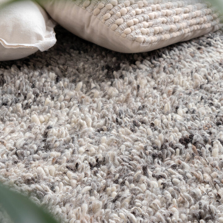 Tapis en laine à poils longs - Royal Gris Clair Mélangé - 4