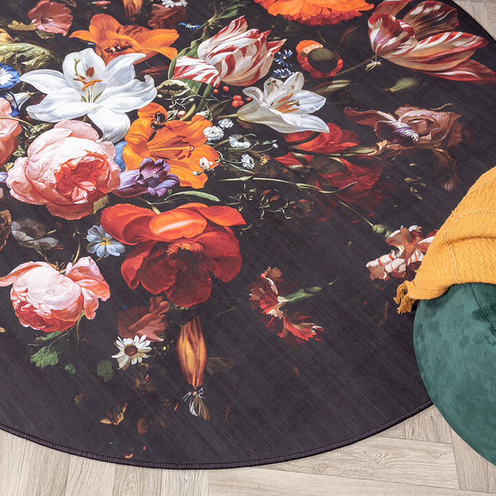 Tapis scandinave - Florine Noir/Orange - 2