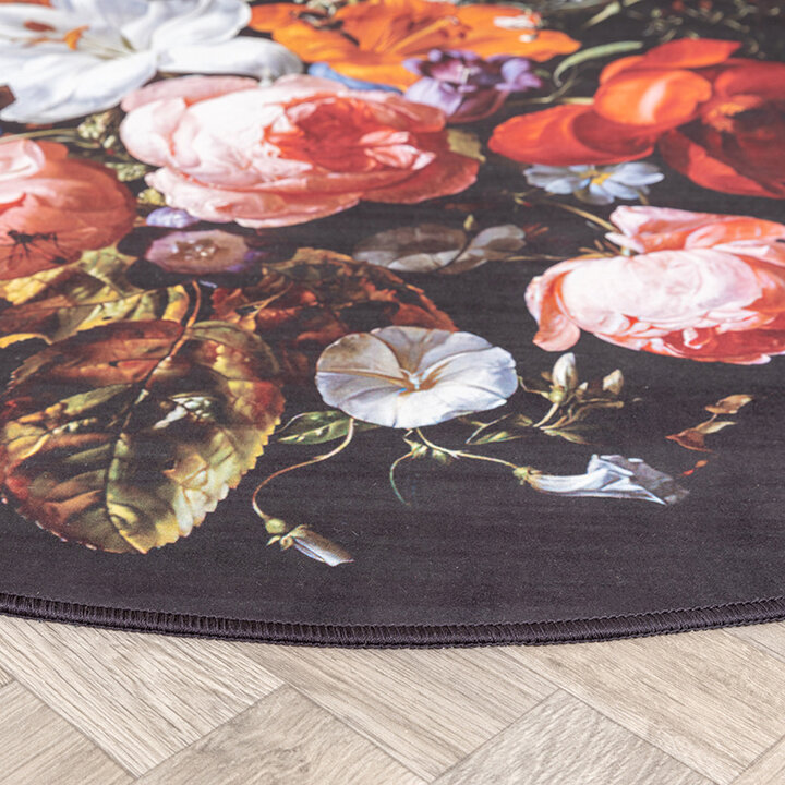 Tapis scandinave - Florine Noir/Orange - 3