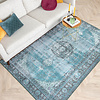 Tapis vintage - Estate Medaillon Bleu/Vert - thumbnail 3
