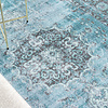 Tapis vintage - Estate Medaillon Bleu/Vert - thumbnail 6