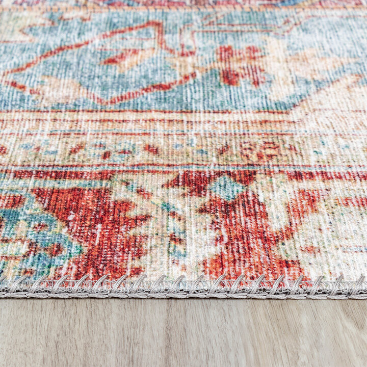 Tapis patchwork - Azara Rouge - 4