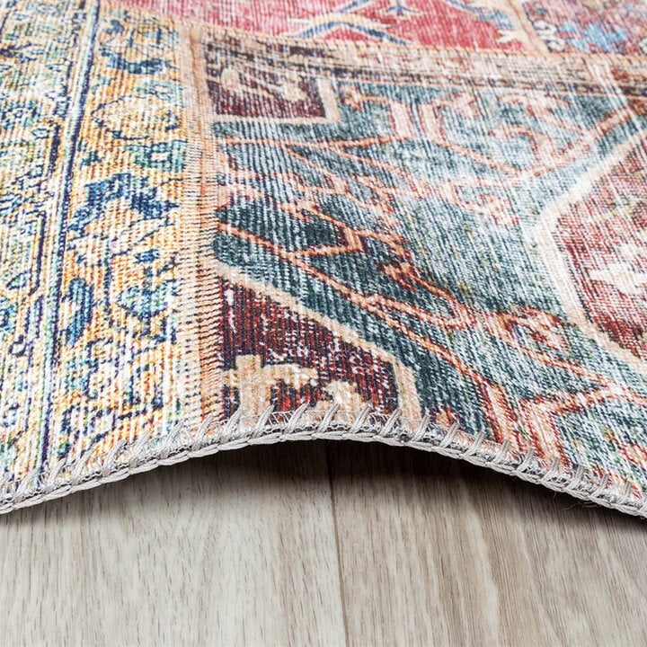 Tapis patchwork - Azara Rouge - 5