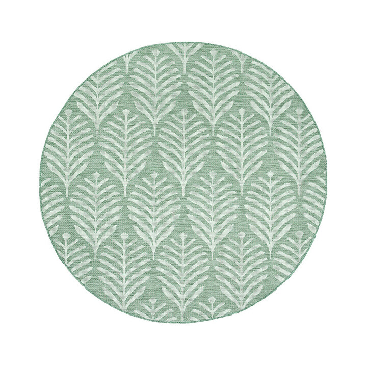Tapis d'extérieur rond - Summer Leaves Vert - 1