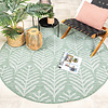 Tapis d'extérieur rond - Summer Leaves Vert - thumbnail 4
