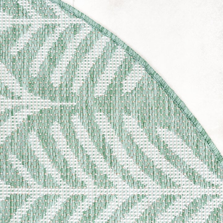 Tapis d'extérieur rond - Summer Leaves Vert - 5