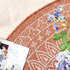 Tapis d'extérieur rond - Summer Azteca Terracotta - thumbnail 4