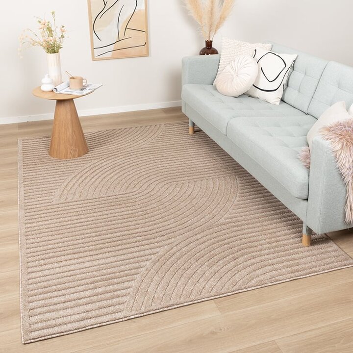 Tapis persan - Nori Curves Taupe
