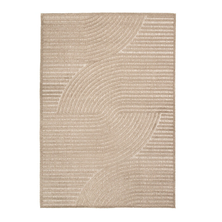 Tapis persan - Nori Curves Taupe - 1