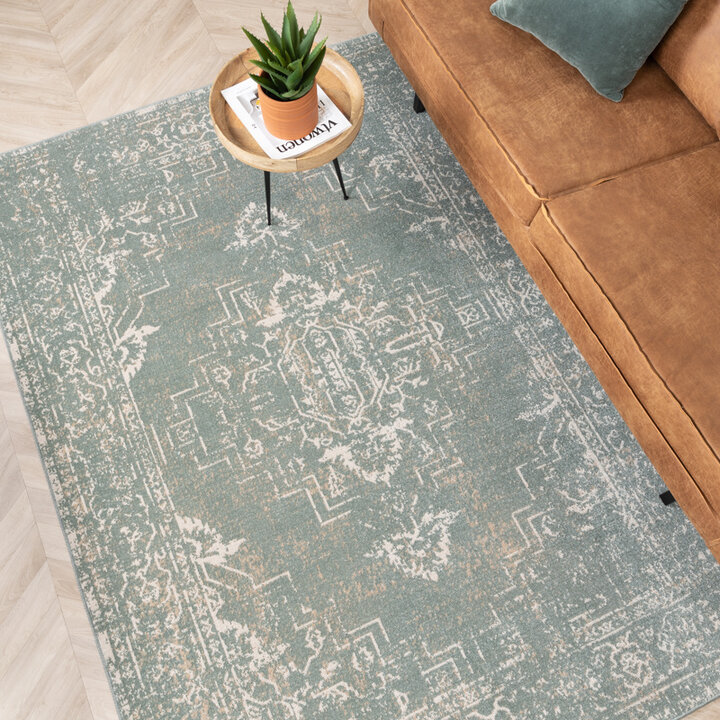 Tapis vintage - Spring Ethnic Vert/Crème - 3
