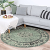 Tapis vintage rond - Wonder Vert/Noir - thumbnail