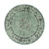 Tapis vintage rond - Wonder Vert/Noir - thumbnail 1