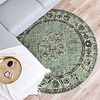 Tapis vintage rond - Wonder Vert/Noir - thumbnail 3