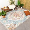 Tapis ovale à poils longs - Santo Mandala Bleu Clair - thumbnail