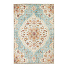 Tapis ovale à poils longs - Santo Mandala Bleu Clair - thumbnail 1