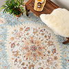 Tapis ovale à poils longs - Santo Mandala Bleu Clair - thumbnail 3
