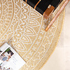 Tapis d'extérieur rond - Summer Azteca Jaune - thumbnail 4