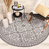Tapis d'extérieur rond - Summer Oriental Gris - thumbnail 3