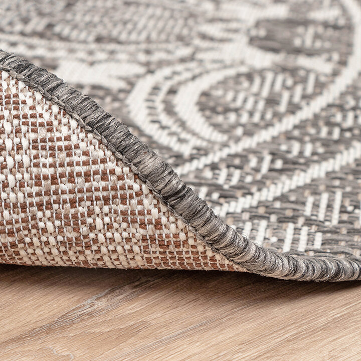 Tapis d'extérieur rond - Summer Oriental Gris - 5