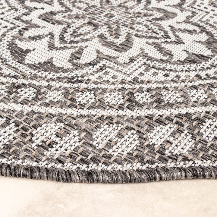 Tapis d'extérieur rond - Summer Oriental Gris - 7